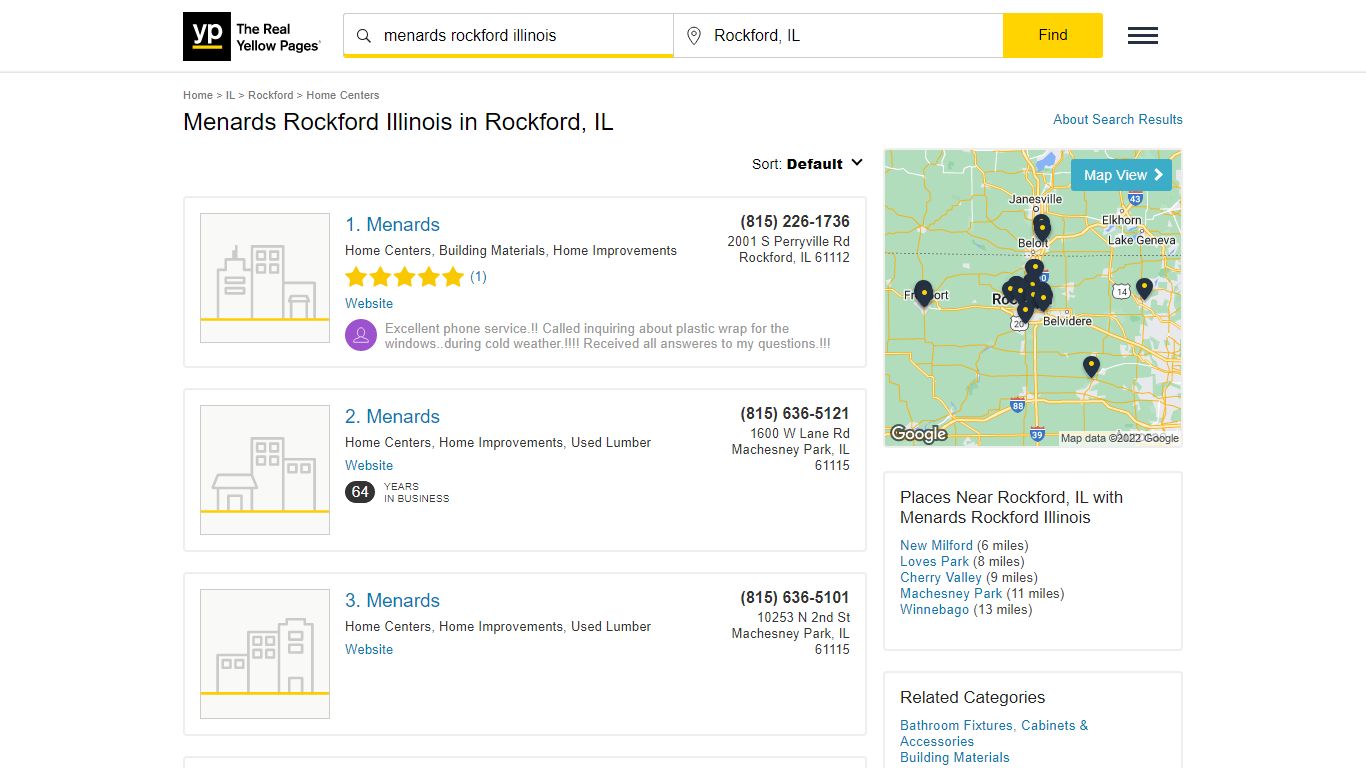 Menards Rockford Illinois in Rockford, IL with Reviews - YP.com
